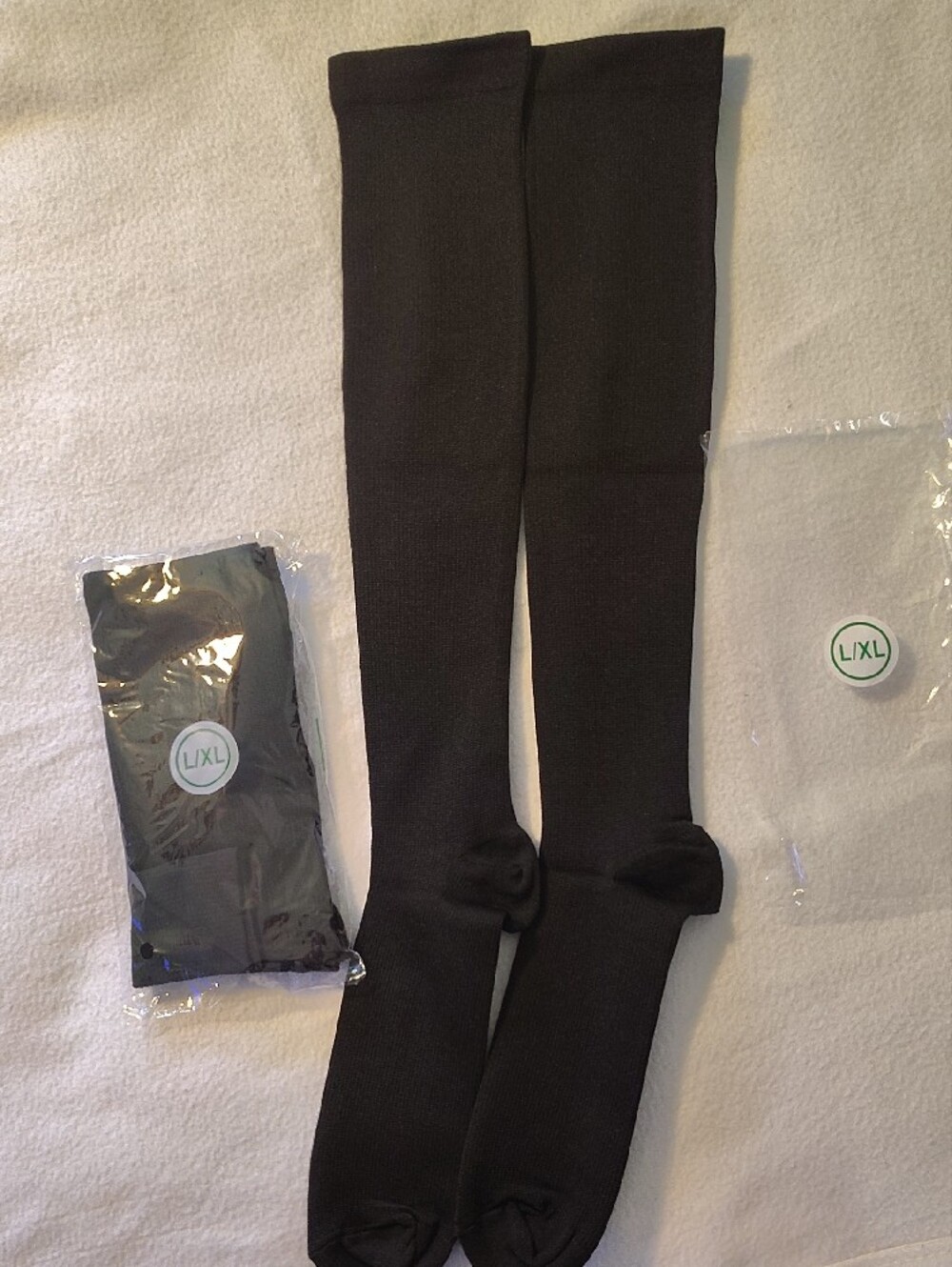 Black Over the Calf Compression Dress Socks Size Large/Extra Large - Picture 3 of 8